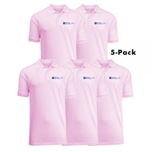 5 Pack - BWCCS2 Pink Short Sleeve Polo