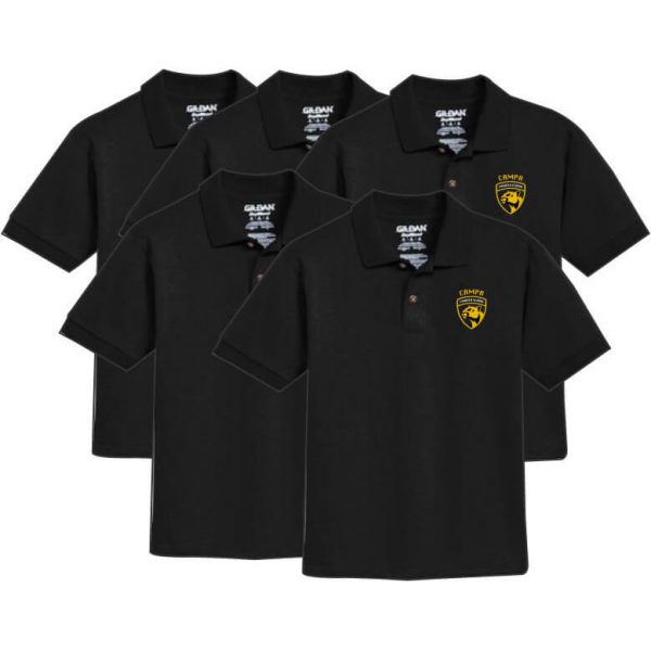 6/7th Grade - CAMPA Charter BLACK Short Sleeve Polo 5-Pack