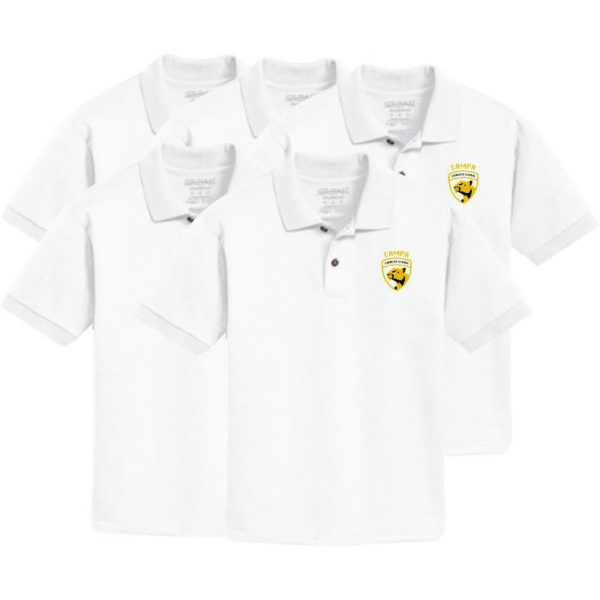 8th Grade - CAMPA Charter WHITE Short Sleeve Polo 5-Pack