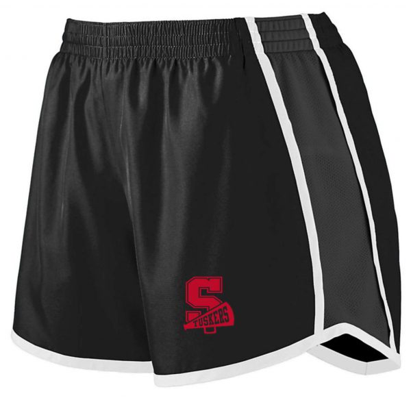 Somers Cheer Ladies Pulse Shorts - Black with Red Imprint
