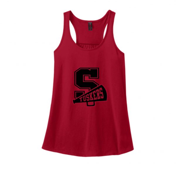 Somers Cheer Ladies Racer Back Tee - Red