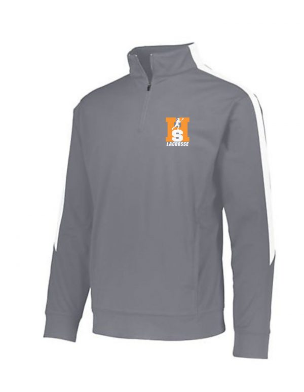 HOS Girls Lacrosse Gray Quarter Zip Jacket