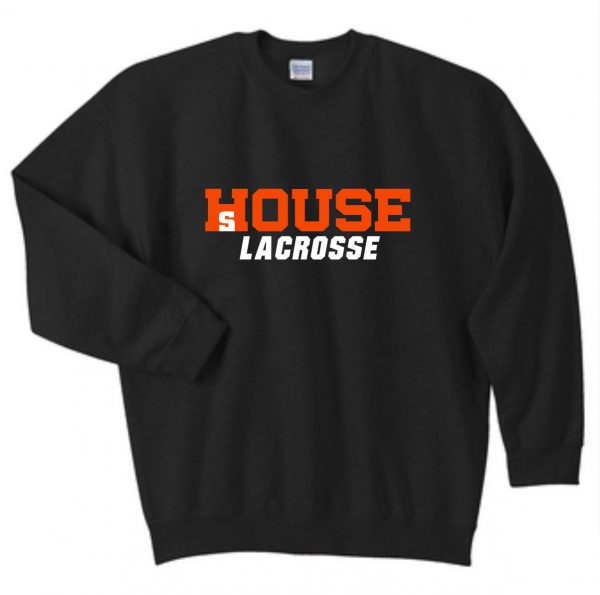 HOS Girls Lacrosse Black Crew Neck Sweatshirt