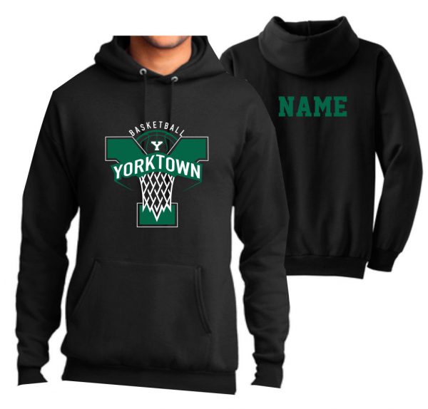 YHS Girls Basketball Hoodie Sweatshirt - Black