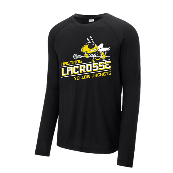 Hastings Unisex Long Sleeve Tri-Blend Wicking Raglan Tee