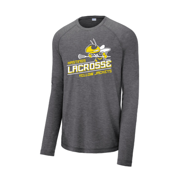 Hastings Unisex Long Sleeve Tri-Blend Wicking Raglan Tee