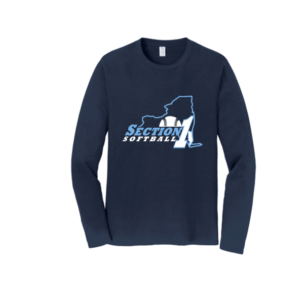 Section 1 Softball Unisex Long Sleeve Navy Tee