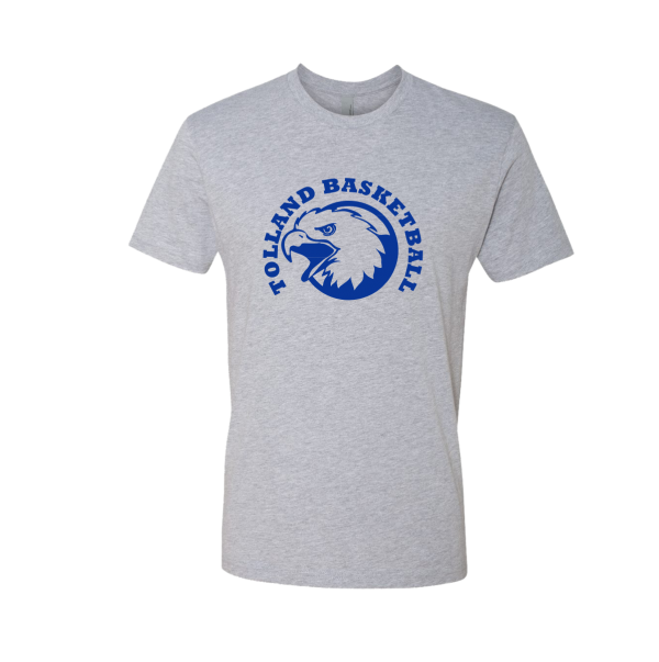 Tolland Eagles Basketball Next Level Premium Shirt in White or Light Grey