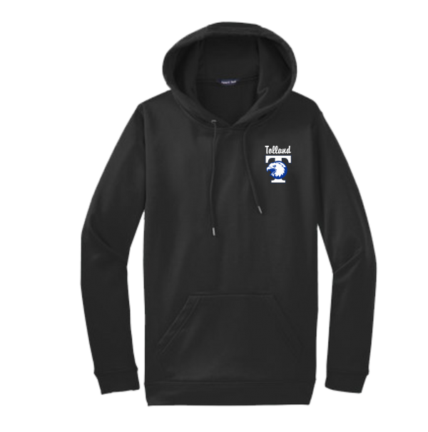 Tolland Eagles Basketball Sport -Tek Sport Wick Fleece Hoodie in Royal or Black