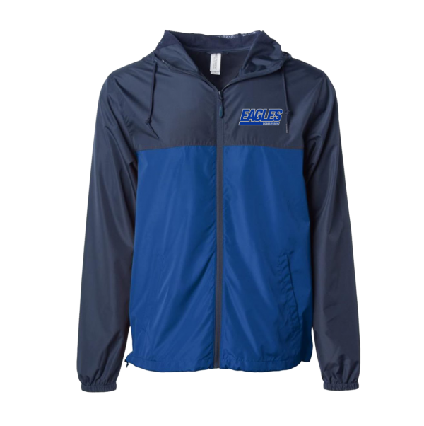 DF Football - Independent Trading Co. - Unisex Lightweight Windbreaker Full-Zip Jacket in Classic Navy/Royal