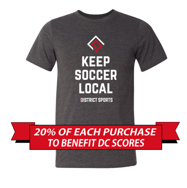 District Sports Keep Soccer Local Dark Heather Gray Tee