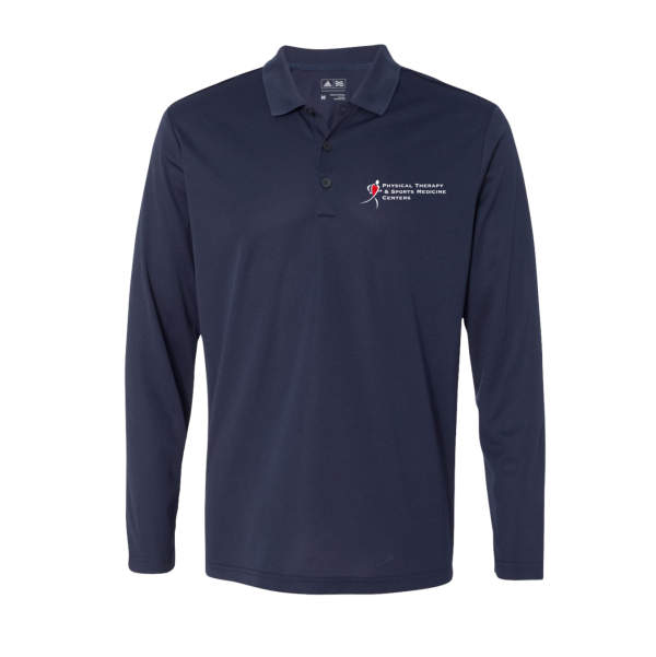 PTSMC Men's Men's Climalite Long-Sleeve Polo in Navy