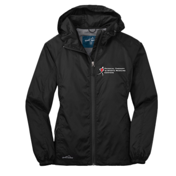 PTSMC Men's Eddie Bauer Packable Wind Jacket Screen in Black or Grey