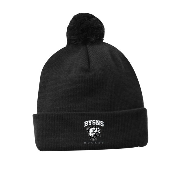 BYSNS - Sport-Tek Solid Pom Pom Beanie