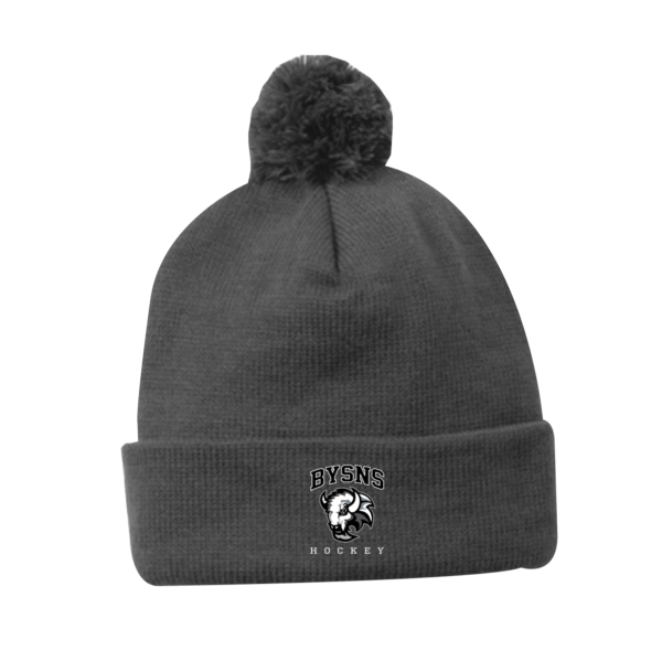 BYSNS - Sport-Tek Solid Pom Pom Beanie