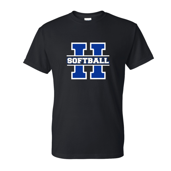 Hall Softball - Gildan DryBlend Tee in Black or Royal