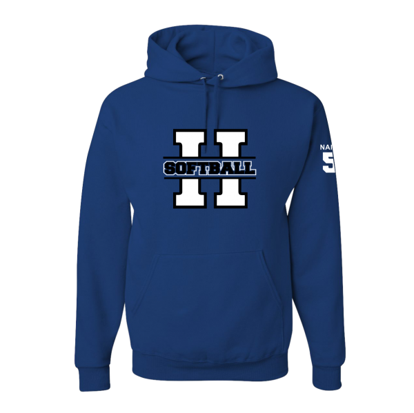 Hall Softball - JERZEES Pullover Hooded Sweatshirt in Royal or Black