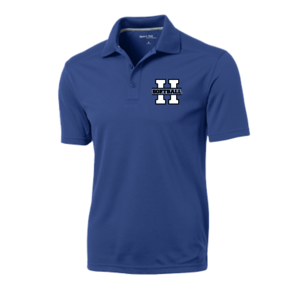 Hall Softball - PosiCharge Micro-Mesh Polo in Black or Royal