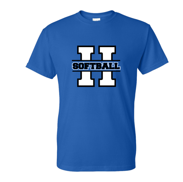 Hall Softball - Gildan DryBlend Tee in Black or Royal