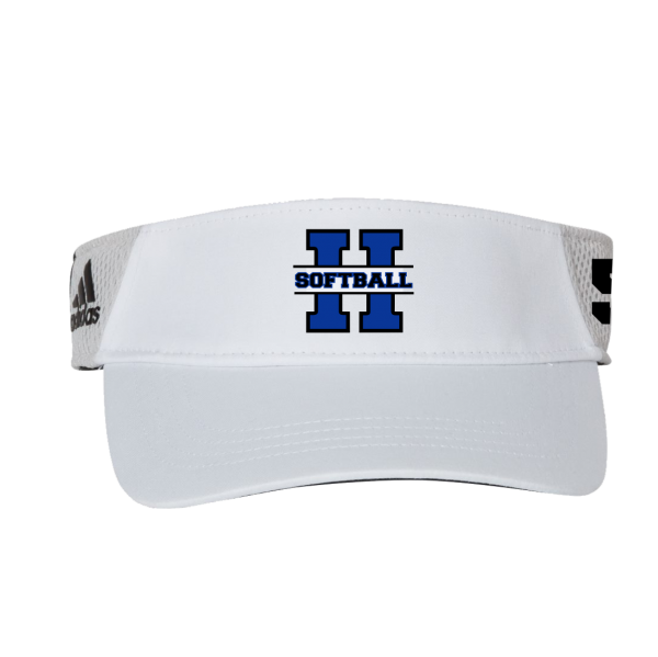 Hall Softball - Adidas Low Crown Visor in White