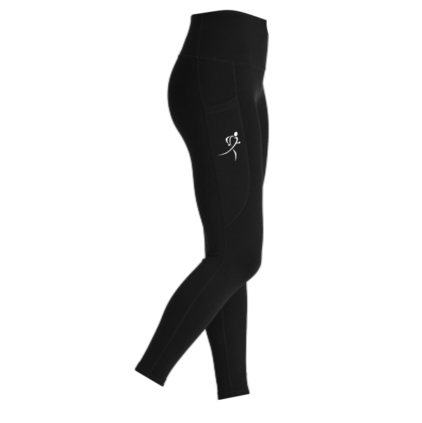 PTSMC - Sport-Tek Ladies High Rise 7/8 Legging in Black (screen print)
