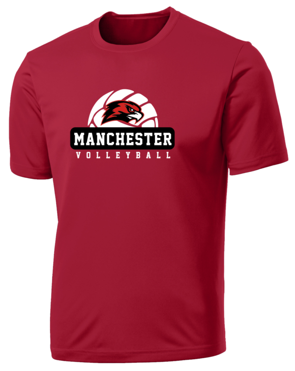 Manchester Volleyball - Port & Company Performance Tee in Red, Silver or Black