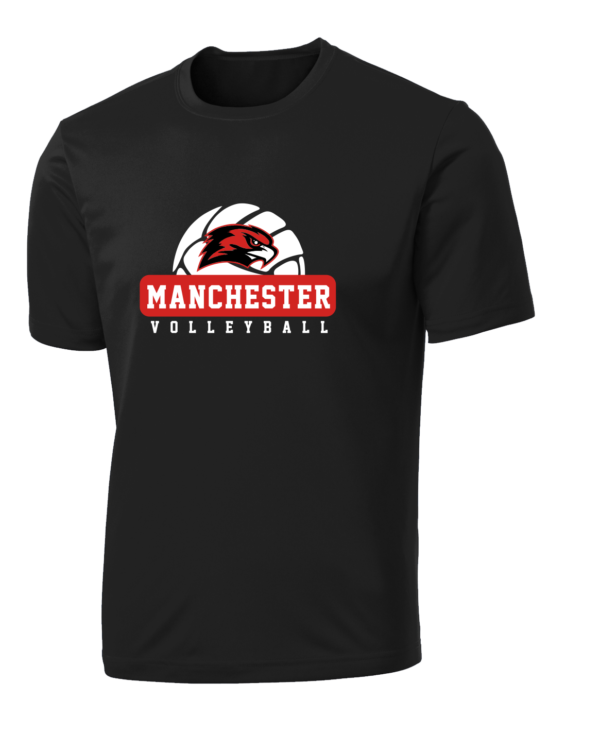 Manchester Volleyball - Port & Company Performance Tee in Red, Silver or Black