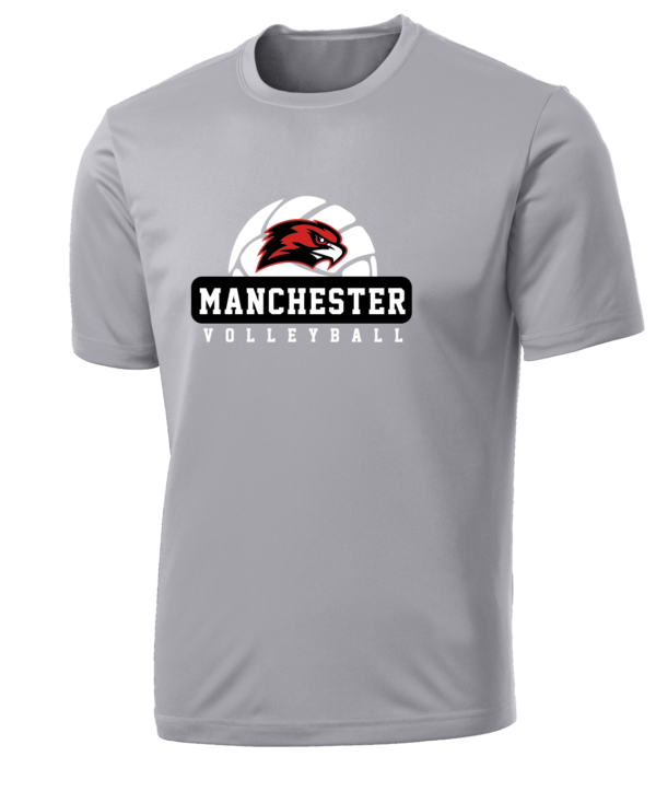 Manchester Volleyball - Port & Company Performance Tee in Red, Silver or Black