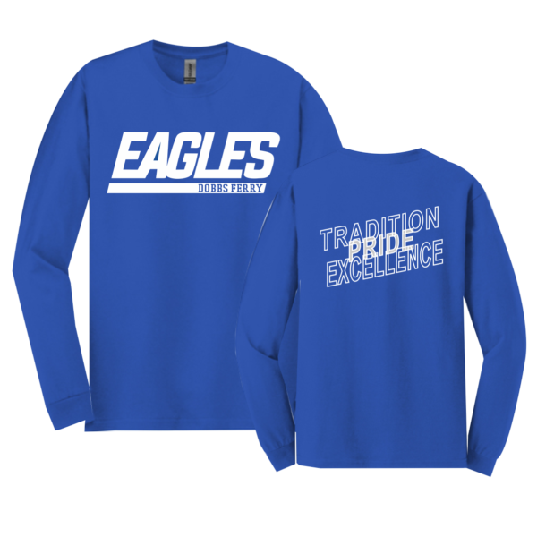 DF Football Eagles Long Sleeve Tee, Royal