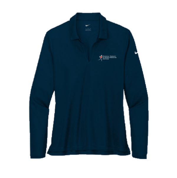 PTSMC Nike Ladies Dri-FIT Micro Pique 2.0 Long Sleeve Polo (screen printed)