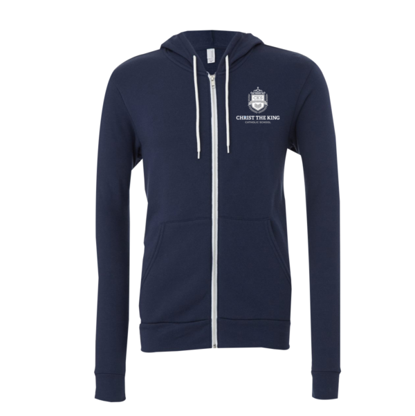CKS - Adult Sponge Fleece Full-Zip Hoodie, Navy