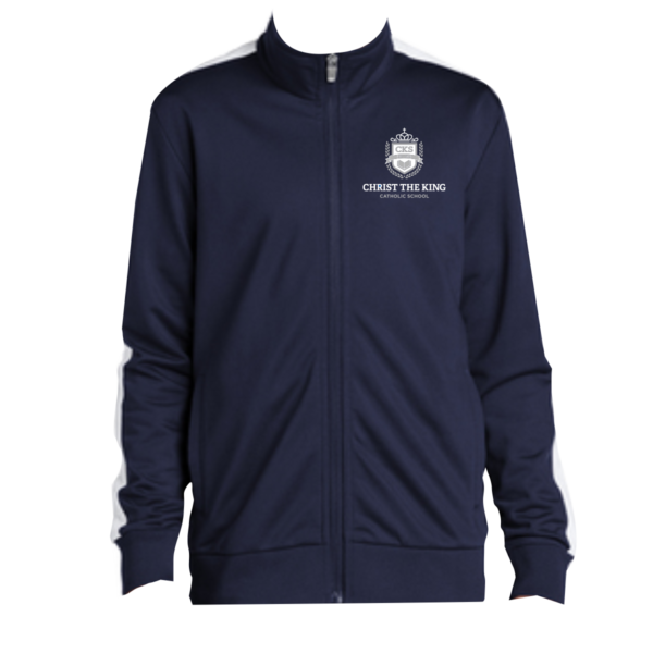 CKS - Youth Tricot Track Jacket, Navy & White