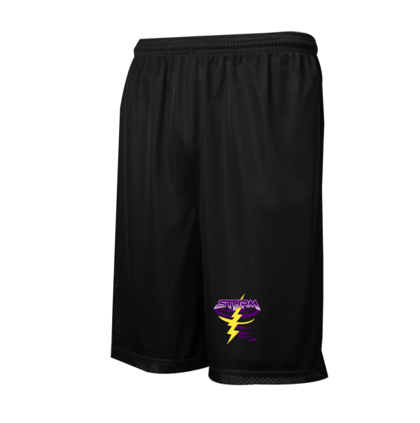 Saluda - Adult Sport-Tek® PosiCharge® Black Mesh Short
