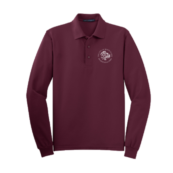 WHITE PLAINS - Port Authority® Silk Touch™ Long Sleeve Polo
