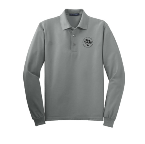 WHITE PLAINS - Port Authority® Silk Touch™ Long Sleeve Polo