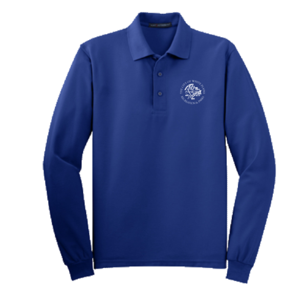 WHITE PLAINS - Port Authority® Silk Touch™ Long Sleeve Polo