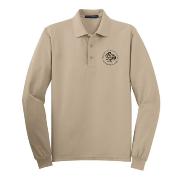 WHITE PLAINS - Port Authority® Silk Touch™ Long Sleeve Polo