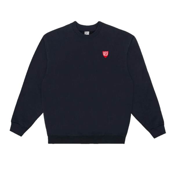 VES - LA Apparel 14oz Navy Crewneck Sweatshirt