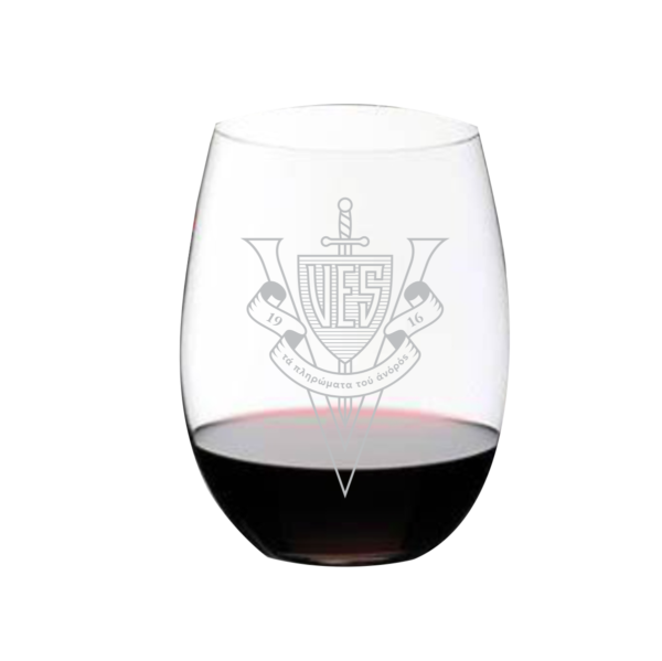 VES - REIDEL Stemless Wine Glass with Academic Shield