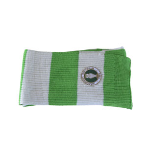 Akademisk US - Green and White Striped Scarf