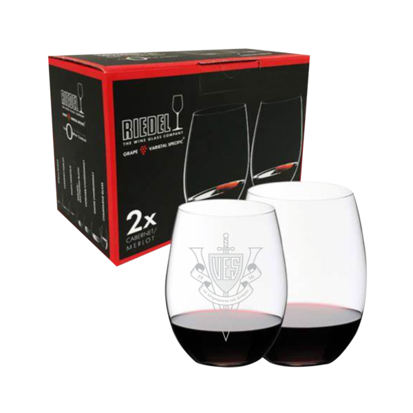 VES - REIDEL Stemless Wine Glass with Academic Shield