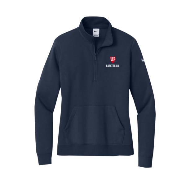 VES BASKETBALL- Women's Nike Club Fleece Sleeve Swoosh 1/2-Zip