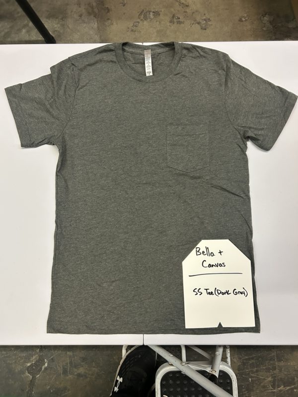 Bella + Canvas Cotton Tee w/ Pocket - Dark Grey
