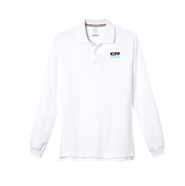 KAMS - White Long Sleeve Polo